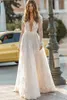 Berta 2019 Wedding Dresses Athens Bridal Collection Sexy V-neck Full length Lace Applique 3D Floral Long Sleeve Backless Wedding Gown