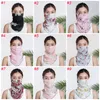 US Stock Billiga Kvinnor Scarf Face Mask Sommar Solskydd Silk Chiffon Handkerchief Outdoor Windrip Fall Half Face Dammsäkra halsdukar FY6129