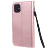 Per iPhone 11 Pro Max Custodie per cellulari Flip Cover Portafoglio Stand Borse per cellulari in pelle PU colore puro Coque9178478