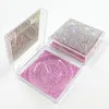 NEW wholesale Square diamond false eyelash packaging box fake 10mm-25mm 3d mink eyelashes boxes diamond case lashes empty