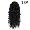 18 pollici Capelli sintetici Faux Locs Trecce morbide all'uncinetto 24 fili / pz Ombre Intrecciare i capelli Ciocche bohémien LS12