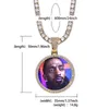 Personalized Custom Photo Memory Medallions Solid Pendant Bling iced out Cubic Zircon Necklace For Men Women Hip Hop Jewelry Gift