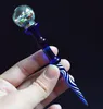 New 4.9 Inch Glass Dabber tools Carb Cap Wax Dab Tool for Quartz Banger Nail Glass Bong smoking accessoires tool