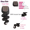 30 32 34 tum mänskliga jungfruliga hårbuntar med spetslås Straight Body Deep Water Wave Kinky Curly Weave Extensions Brasilianska Remy Weft för svarta kvinnor våta och vågiga