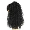 Kinky Curly Afro Ponytail Clip Human Hair Extensions 120g Naturalne Kręcone Pony Ogony Ludzkie Czarne Krótkie Fryzury Dla Kobiet