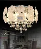 Moderne LED-kristallen hanglampen eenvoudige plafondlamp handgemaakte bloemblad kroonluchter slaapkamer lichte eetkamer verlichting lamp