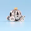 Ny autentisk 925 Sterling Silver Pumpkin Charm Set Original Box för Pandora DIY Bracelet Crystal Beads Charms Classic Fashion Tillbehör