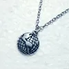 Vintage Silver Unisex Amulet Naszyjnik Globe Ziemia Naszyjniki Naszyjniki Supernatural Travellers Biżuteria Choker Ochrona Biżuteria Prezent 546