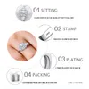 Sona nie fałszywe grawerowanie s925 srebrny diamentowy pierścień niestandardowy oryginalny projekt 925 Księżniczka Cut 4 pazury J190714250M