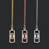 Europe America Fashion Style Lady 316L Titanium steel B Letter 18K Plated Gold Long Necklaces With Hollow Out Full Diamond Pendant2678