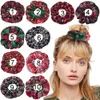 Weihnachten Scrunchies Haarbänder Frauen Scrunchy elastische Haargummis Mädchen Pferdeschwanzhalter Festival Stoff Stoff Haarschmuck 09259758569