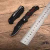 Factory Direct W80 Kieszonkowy Składany Nóż 3Cr13 Czarny Drop Point Blade Aluminium + Stalowa Uchwyt Outdoor Camping Survival Noże