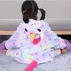 12 Style Children Unicorn Flannel Animal Pajamas Girls Boys Clothing Cute Pyjamas Hooded Romper Sleepwear For 4 6 8 10 12 Years9654107