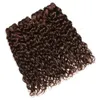 Natte en golvende chocolade bruin Indiase menselijk haar 3 bundels 300 gram # 4 donkerbruin maagdelijke haarextensions dubbele weefsels water golf haar weeft