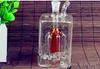 Tube carré bouteille d'eau à 6 griffes Bangs en verre en gros Brûleur à mazout Conduites d'eau en verre Plates-formes pétrolières Fumeurs