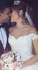 Arabiska spetsar bröllopsklänningar 2020 av axelapplikationer Bollklänning Tulle Bridal Gowns Vintage Billiga Bröllopsklänning Vestidos de Novia