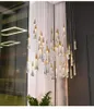 Goutte d'eau Cristal Pendentif Créatif Lumière De Luxe De Style Européen LED Lampes Cristal Verre Éclairage Intérieur Scandinave Loft Restaurant Lampe