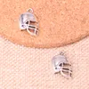 92 pièces breloques football casque 20*15mm fabrication Antique pendentif ajustement, Vintage argent tibétain, bricolage bijoux faits à la main