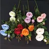 Soie forme ouverte Rose fleur tiges artificielles Rose Branches 7 couleurs pour mariage maison vitrine fleurs décoratives