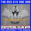 Kit for Ducati 748S 748 853 916 996 998 S R 94 99 00 01 02 327hm.50 853S 916R 996R 998S 748R 1994 1999 2000 2001 2002 Black Silveryフェアリング