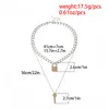 Nyckellåshalsband Chokers Guldkedjor Multilayer Halsband Fashion Jewelry Women Love Lock Pendant