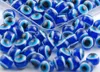 1000PCS blauen Perlen Runde Böse Harz Augenperlen Streifen Spacer Perlen Schmuck Mode DIY Armband, das Geschenke