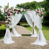 10 * 1,5m Solid Färg Teryle Fabric Bröllop Decor Arch Draping Fabric Voile Arbor Drapes for Wedding Supplies Ceremony Party Gardiner