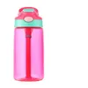 Bottiglia d'acqua per bambini da 16 once Sippy Cup Bicchieri in plastica Bottiglia a bocca larga a prova di perdite senza BPA con coperchio ribaltabile Tazze a prova di perdite e fuoriuscite GGA3235-1