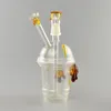 Kopp koncentrat vattenpipa bongs oljeriggvattenrör bubblar glasrör 8quot hög 18mm manlig jont3773657