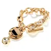 ALLYES Кристалл Leopard Подвески цепи браслеты для ювелирных изделий Женщины OT застежками Золото Shell Браслеты Мода Femme Аксессуары