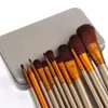 Ensemble De pinceaux De maquillage professionnels fond De teint en poudre fard à paupières Kit de pinceaux De fard à joues avec boîte outils De maquillage cosmétique 12 pièces/ensemble Juego De Brochas De Maquillaje.