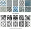 Mosaic Tile Sticker Självhäftande Blå och Vit Porslin Väggkonst Vattentät Kakel Klistermärken Kök Badrumsmöbler Dekoration