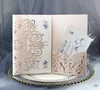 Kit di biglietti d'invito per matrimonio Biglietto d'invito nuziale tascabile con taglio laser a fiore primaverile per inviti alla festa di compleanno di laurea di fidanzamento2701880