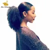 4B 4C Afro Kinky Curly Ponytail Extensions Clip i Remy Human Hair Ponytails Naturfärg 100Gram