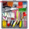 33/56/104/106/109/122/142/166/280pcs Fishing Lures Set Spoon Hooks Minnow Pilers Hard Lure Kit In Box Fishing Gear Accessories T200602