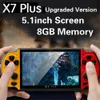 X7 PLUS giocatore del gioco dello schermo 5.1 pollici Portable console di gioco MP5 Player con fotocamera TV Out TF video per GBA NES gioco