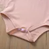 Baby Girl Одежда набор младенческих девочек Roots Rompsers лук брюки наряда новорожденных с длинным рукавом сплошные костюмы осени детская одежда 3 цвета ZYQ 43