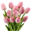 Fashion tulipas Pu Latex Tulip Flowers Artificial for Wedding Bridal Home Party Decoration Flower Artificial Flower