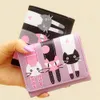 レディースかわいい猫の財布コイン財布の三穴ミニ財布クラッチバッグPUレザークレジットカードホルダー小さな財布プロモーション！