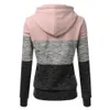 가을 여성 하라주쿠 패치 워크 Hoodie 스웨터 캐주얼 여성 긴 소매 hooed 풀오버 트랙스 hoody maletom