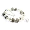 Venta al por mayor- Charm Bracelet Silver Pandora Pulseras para mujeres Royal Crown Bracelet Crystal Beads Diy Jewelry con logotipo personalizado