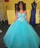 Graceful Quinceanera Dresses Ball Gown Sweetheart Tulle Flower Pattern Sleeveless Sweet 16 Prom Dresses Girls Formal Evening Gowns