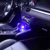 Car LED Atmosphere With USB Socket Light Car-styling Touch and Sound Control RGB Music Rhythm Light Decorative Lamp