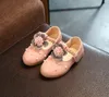 Lente herfst meisjes schoenen pu lederen prinses partij enkele schoenen peuter slip op casual flats mode parel bloem kinderen loafers sapato