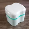 Denture Box Retainer Invisalign Bad med korg Dental Falska Tänder Förvaringslåda Rengöring Tänder Väska Denture Container 6 Färg DBC BH2642