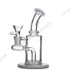 ミニカラーフッカーガラス水道パイプ6インチ無料ボウンボンダブリグオイルリグパイプPerc Heady Smoking Bubbler Quartz Banger 1123