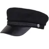 Moda-damska kapelusz z wełny brytyjski styl ciepły retro Newsboy czapki wojskowe ośmiokątne czapki kobiece czapki wizjera