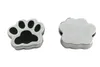 Partihandel 50st / Parti 8mm Svart Paw Slide Charms Fit för 8mm DIY Tillbehör Pet Collar Wristband Armband