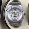 Najlepszy automatyczny mechaniczny zegarek mechaniczny Zegarek Złote Srebrna tarcza Sapphire Glass Glass Faza Faza Faza Niezgodna zegar ze zegarem ze stali nierdzewnej 613L