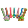 Tubos de silicone bong rig bubbler atacado crânio forma inquebrável água bong portátil cachimbo bong cachimbo de cachimbo de água com tigela de vidro